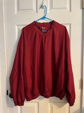 PGA Tour Men's Burgundy V-Neck Windbreaker